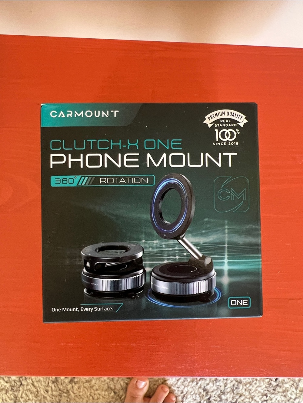 Carmount Clutch-X One Phone Mount - Black and Teal